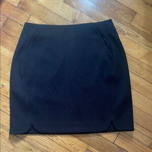 LC Lauren Conrad Black Textured Skirt